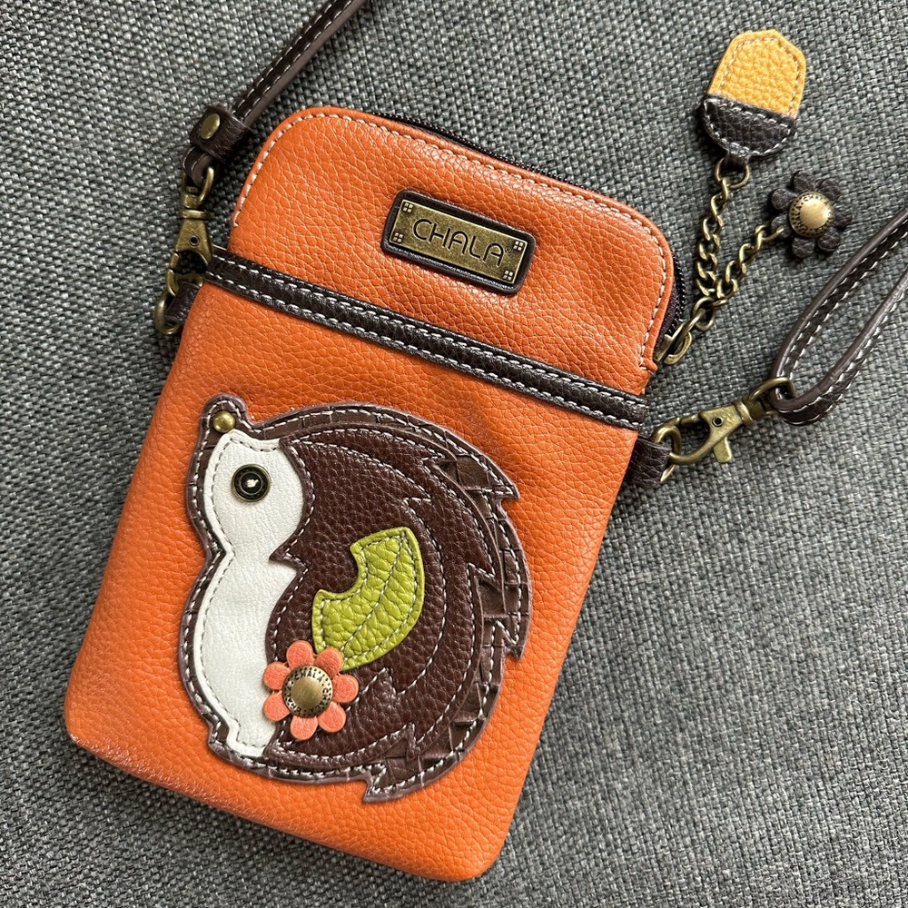 Chala hedgehog crossbody cell phone purse